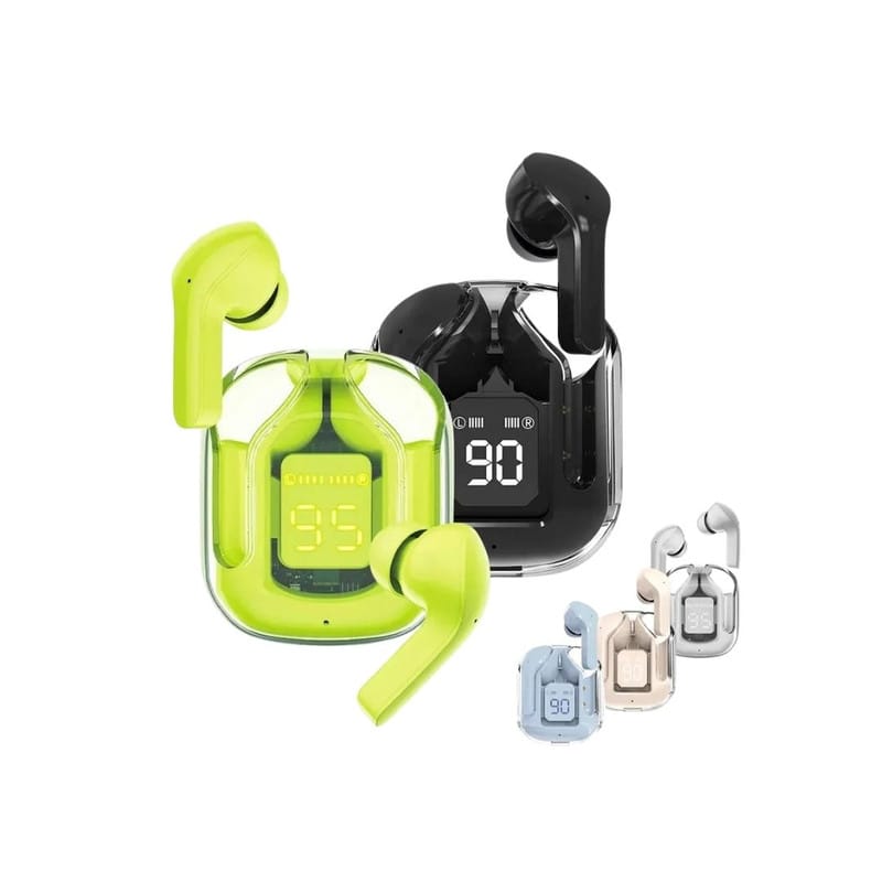Air 31 Transparent Wireless Earbuds with Silicone Case – HD Sound, Deep Bass & Long Battery Life
