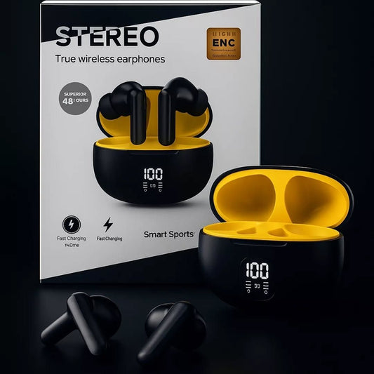 Wireless Bluetooth Earbuds with LED Display & Charging Case